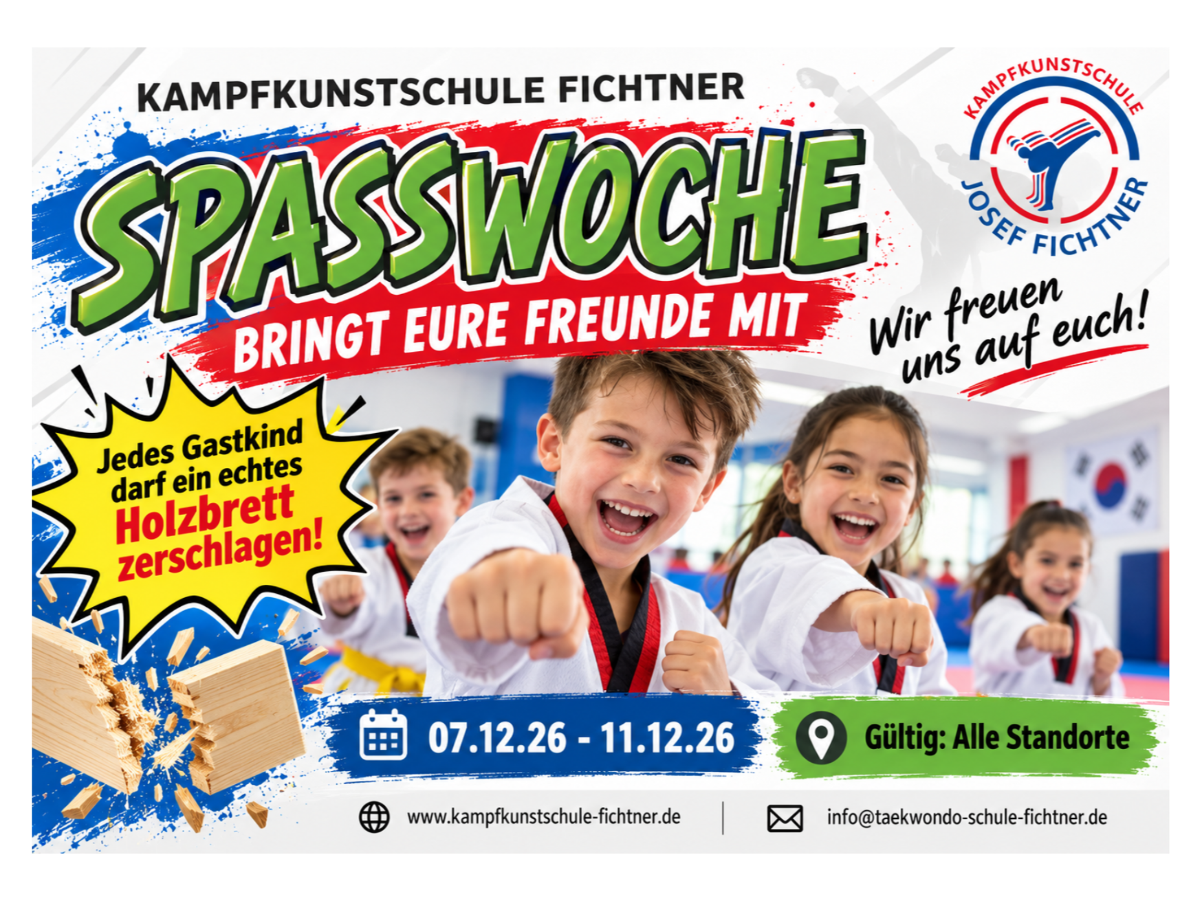 Taekwondo Spasswoche an allen Standorten